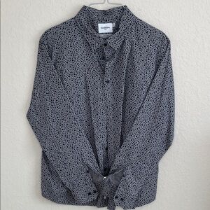 Goodfellow & Co Men's Gray Patterned Button Down Shirt